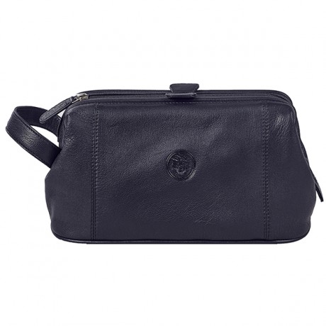 תיק לכלי רחצה עור שחור מבית המותג GIVONY מידות: 14x14 ס