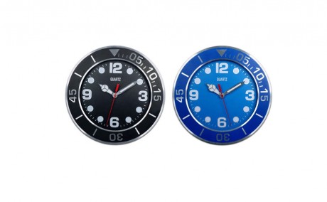 טיים אאוט - שעון קיר מתכתי בעיצוב שעון צלילה  קוטר 30 ס